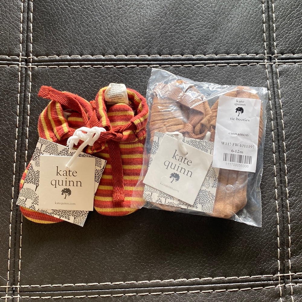 Kate Quinn booties set of two 6-12 months